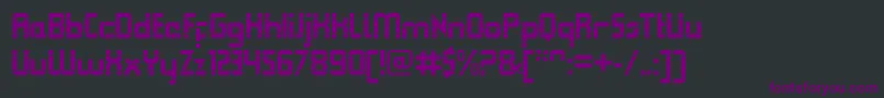 QueuebrickOpenbold Font – Purple Fonts on Black Background
