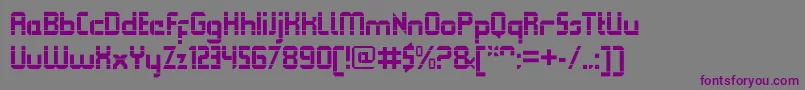 Шрифт QueuebrickOpenbold – фиолетовые шрифты на сером фоне