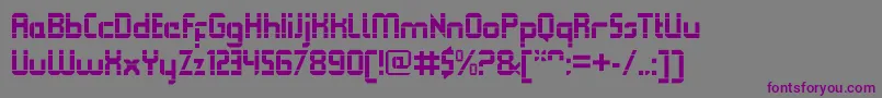 Czcionka QueuebrickOpenbold – fioletowe czcionki na szarym tle