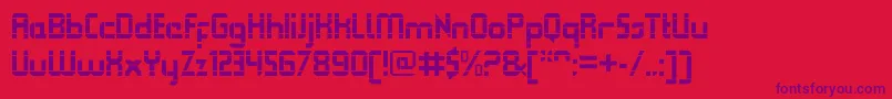 QueuebrickOpenbold Font – Purple Fonts on Red Background