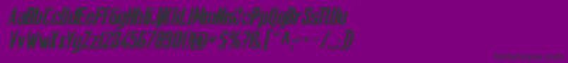 Czcionka Solesurvivor – czarne czcionki na fioletowym tle