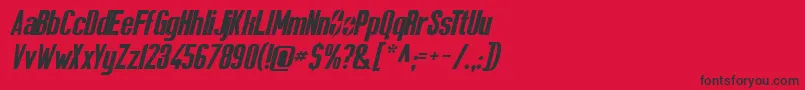 Шрифт Solesurvivor – чёрные шрифты на красном фоне