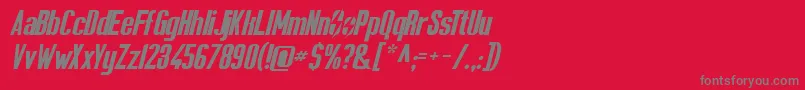 フォントSolesurvivor – 赤い背景に灰色の文字