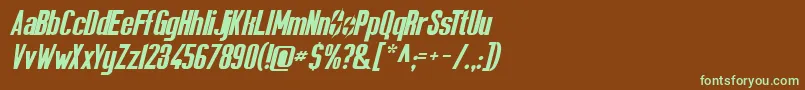 Шрифт Solesurvivor – зелёные шрифты на коричневом фоне