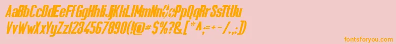 Solesurvivor Font – Orange Fonts on Pink Background