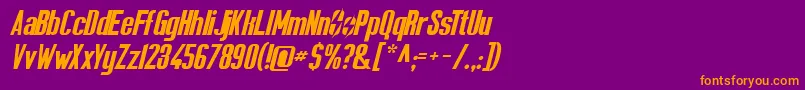 Solesurvivor Font – Orange Fonts on Purple Background