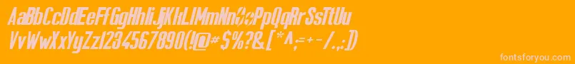 Solesurvivor Font – Pink Fonts on Orange Background