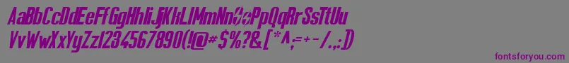 Solesurvivor Font – Purple Fonts on Gray Background