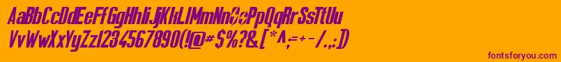 Шрифт Solesurvivor – фиолетовые шрифты на оранжевом фоне