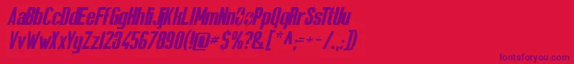 Solesurvivor Font – Purple Fonts on Red Background