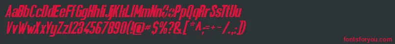 Шрифт Solesurvivor – красные шрифты на чёрном фоне
