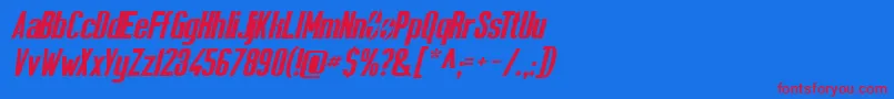Solesurvivor Font – Red Fonts on Blue Background