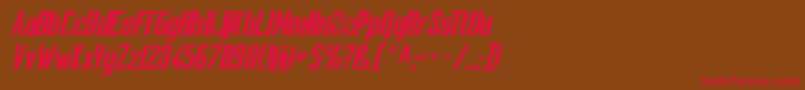 Solesurvivor Font – Red Fonts on Brown Background