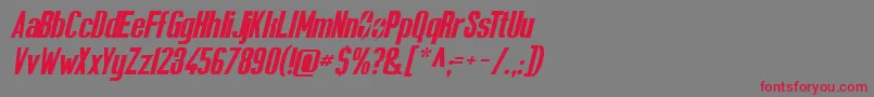 フォントSolesurvivor – 赤い文字の灰色の背景
