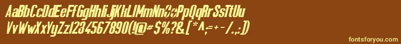 Шрифт Solesurvivor – жёлтые шрифты на коричневом фоне