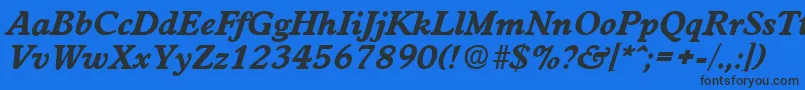 WorchesterBoldita Font – Black Fonts on Blue Background