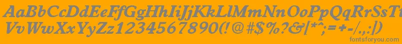 WorchesterBoldita Font – Gray Fonts on Orange Background