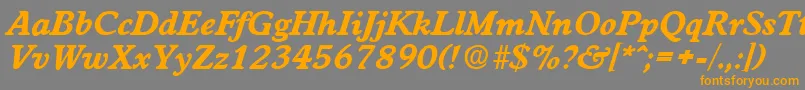 WorchesterBoldita Font – Orange Fonts on Gray Background