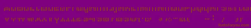 Cfb1AmericanPatriotSpangle2BoldItalic-Schriftart – Braune Schriften auf violettem Hintergrund