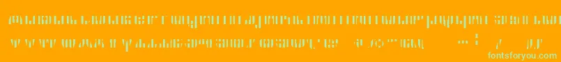 Cfb1AmericanPatriotSpangle2BoldItalic-Schriftart – Grüne Schriften auf orangefarbenem Hintergrund