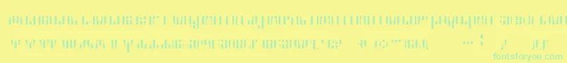 Cfb1AmericanPatriotSpangle2BoldItalic-Schriftart – Grüne Schriften auf gelbem Hintergrund