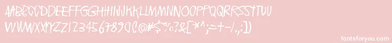 fuente FloatingTinCan – Fuentes Blancas Sobre Fondo Rosa