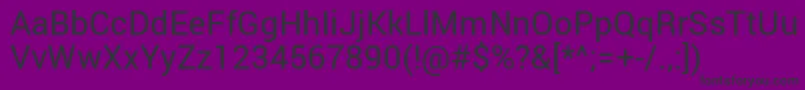 RobotoRegular Font – Black Fonts on Purple Background