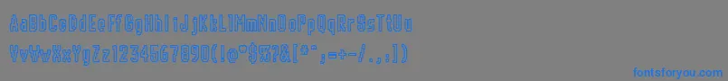 フォントChunk – 灰色の背景に青い文字