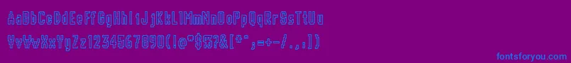 フォントChunk – 紫色の背景に青い文字