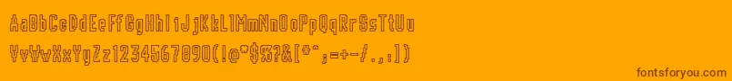 Chunk-fontti – ruskeat fontit oranssilla taustalla