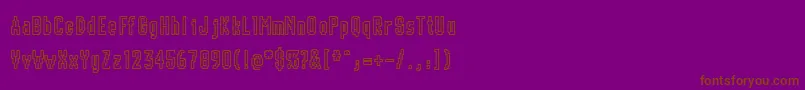 フォントChunk – 紫色の背景に茶色のフォント