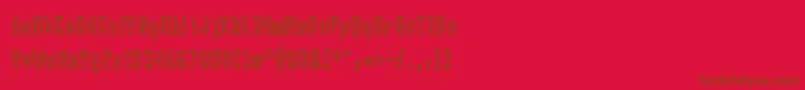 フォントChunk – 赤い背景に茶色の文字