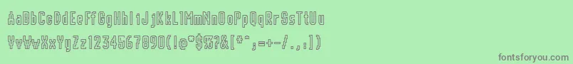 フォントChunk – 緑の背景に灰色の文字