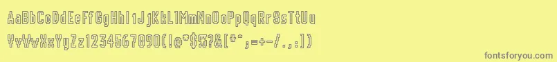 フォントChunk – 黄色の背景に灰色の文字