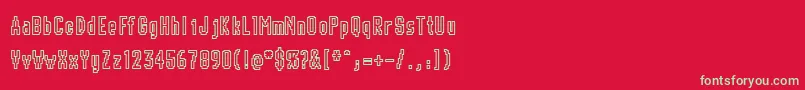 フォントChunk – 赤い背景に緑の文字