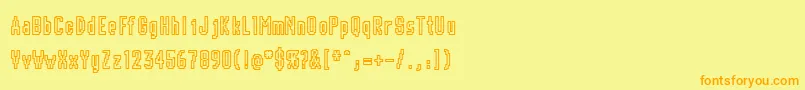 Chunk Font – Orange Fonts on Yellow Background