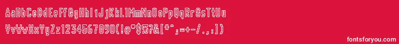 Chunk-fontti – valkoiset fontit punaisella taustalla