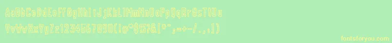 Chunk-fontti – keltaiset fontit vihreällä taustalla