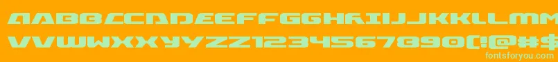 Iapetus Font – Green Fonts on Orange Background