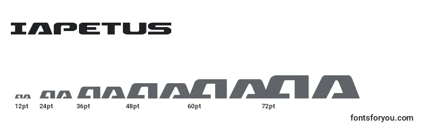 Размеры шрифта Iapetus