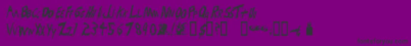 Bloodsuc Font – Black Fonts on Purple Background