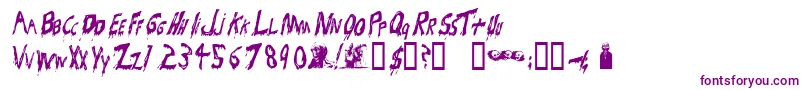 Bloodsuc Font – Purple Fonts on White Background