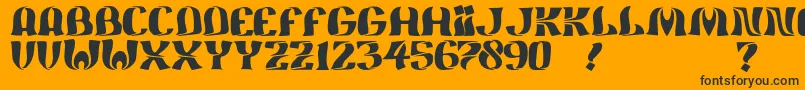 Шрифт JmhFeliz – чёрные шрифты на оранжевом фоне