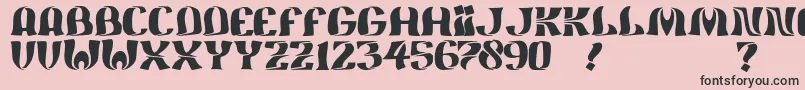 フォントJmhFeliz – ピンクの背景に黒い文字
