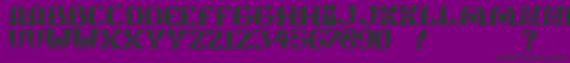 フォントJmhFeliz – 紫の背景に黒い文字