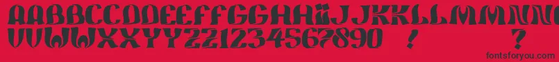 JmhFeliz-Schriftart – Schwarze Schriften auf rotem Hintergrund