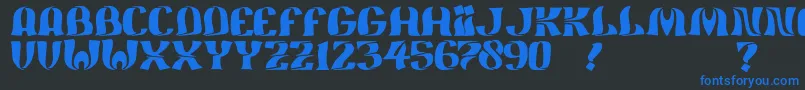 Шрифт JmhFeliz – синие шрифты на чёрном фоне