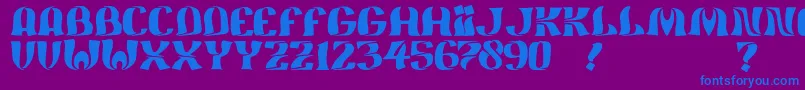 JmhFeliz Font – Blue Fonts on Purple Background