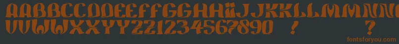 JmhFeliz-fontti – ruskeat fontit mustalla taustalla