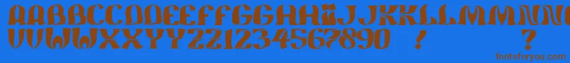 Шрифт JmhFeliz – коричневые шрифты на синем фоне